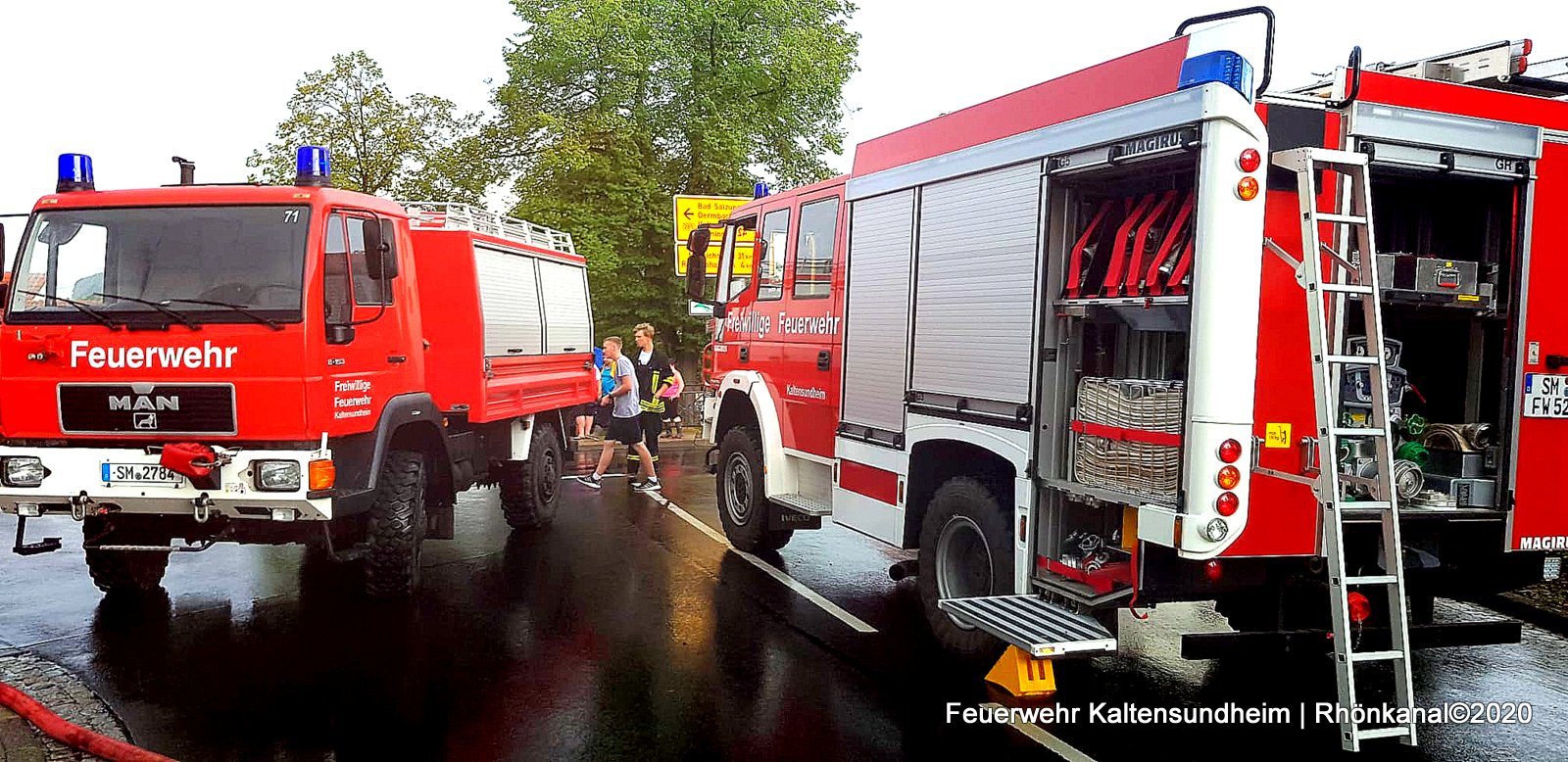 Wasserschaden durch Starkregen - Freiwillige Feuerwehr Aldrans