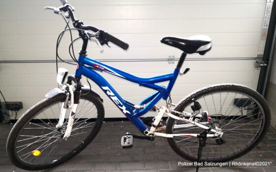 Blaues Fahrrad in Bad Salzungen gefunden Rhönkanal