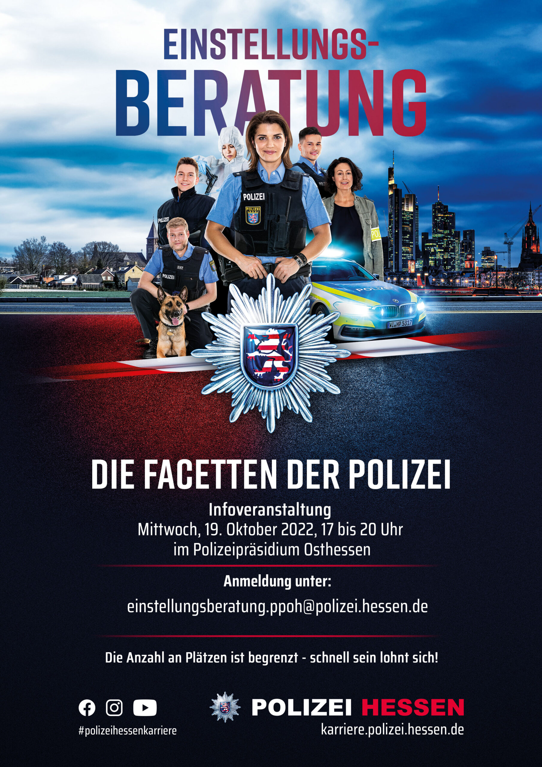 Duales Studium bei der Polizei Hessen? – Infoveranstaltung am 19.10.22