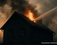 Symbolbild zur Brandbekämpfung bei einem Wohnhaus