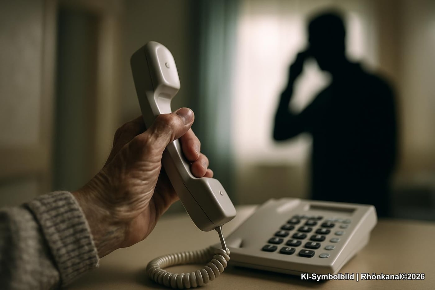 Symbolbild: Vorsicht bei unbekannten Anrufen – Information und Prävention gegen Betrug an älteren Menschen.